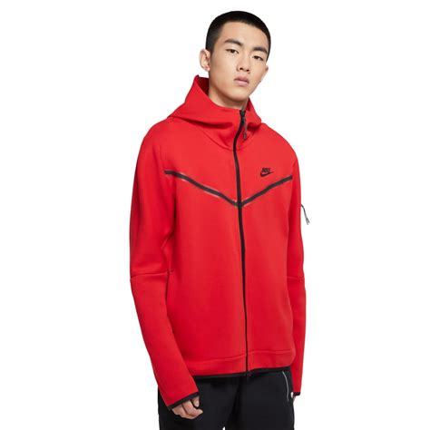 Nike Tech Fleece Vest Rood Zwart Zwart .